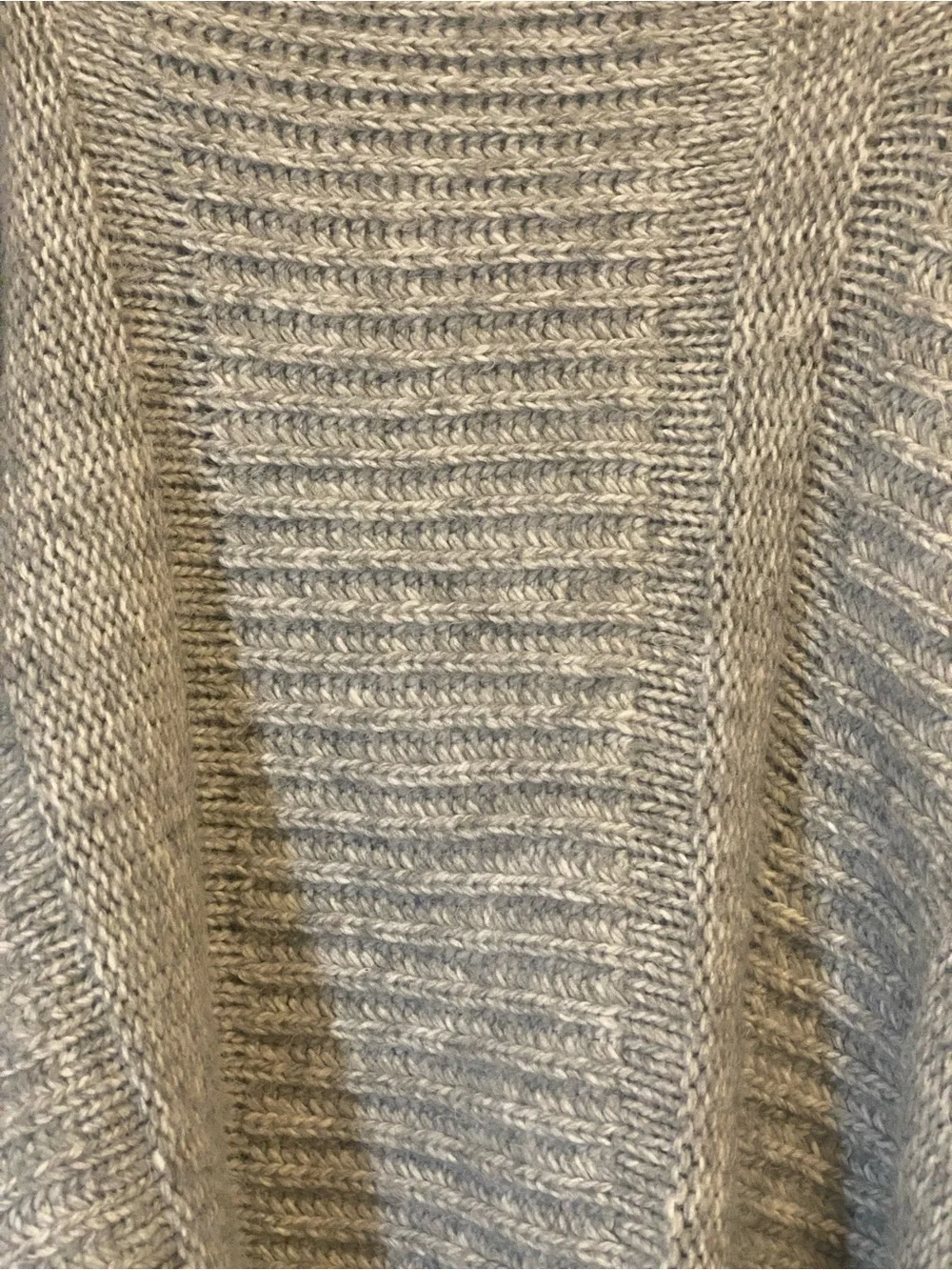Hearth & Hand Light Gray Knit Throw with Tassels